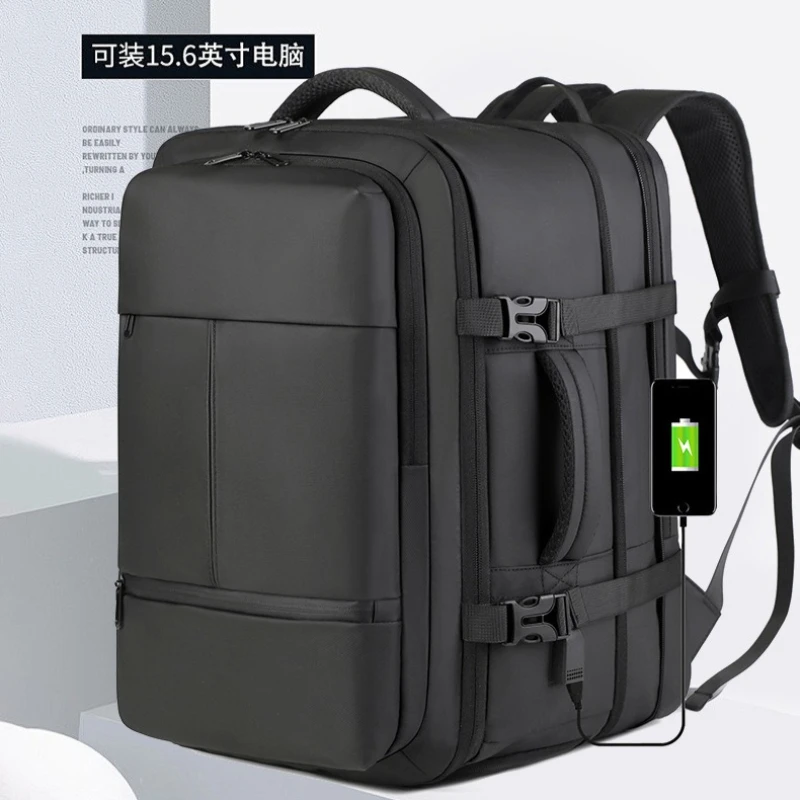 

Travel Backpack Men Business Backpack School Expandable USB Bag Large Capacity 15.6 Laptop Waterproof Fashion Backpack