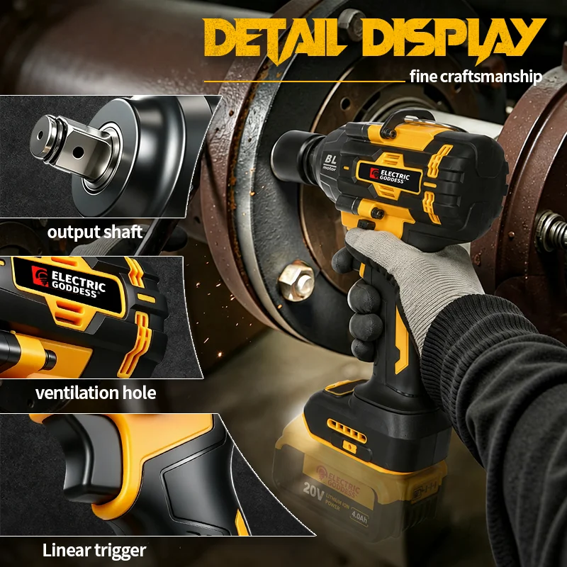 Bezszczotkowy klucz udarowy 80 – Electric Impact Wrench 800Nm recenzja i cena