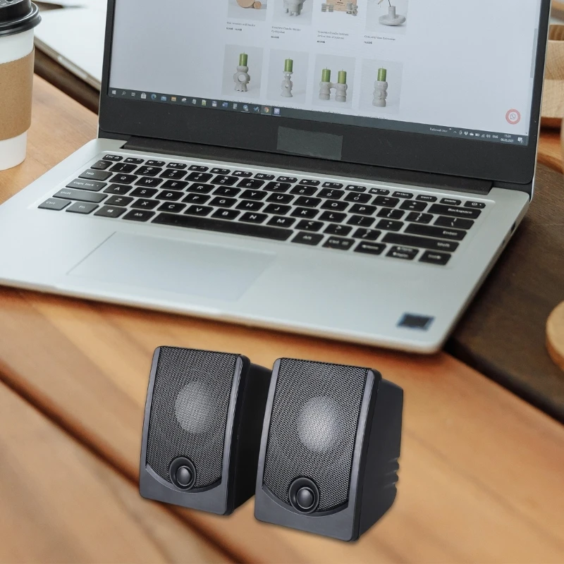 Altavoz práctico para PC escritorio, 2 uds., 3W, para salida sonido