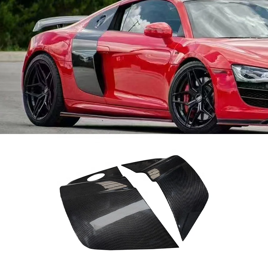

Real Carbon Fiber Side Bumper Door Trim Cover For Audi R8 V8 V10 2008-2015