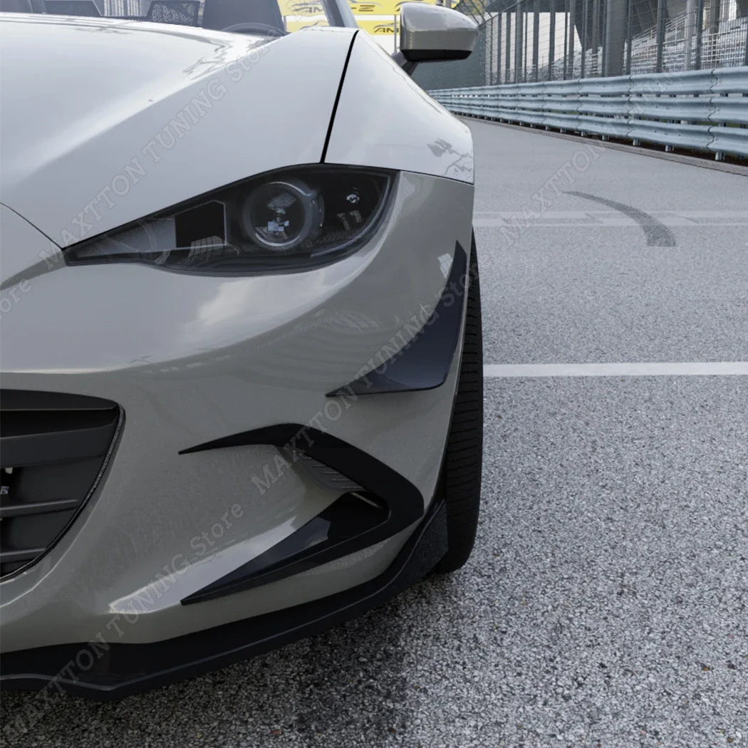 Front Bumper Intake Bar Fog Light Frame For Mazda MX-5 Miata ND 2016-2024 Side Canards Air Knife Spoiler Splitter Accessories view 3