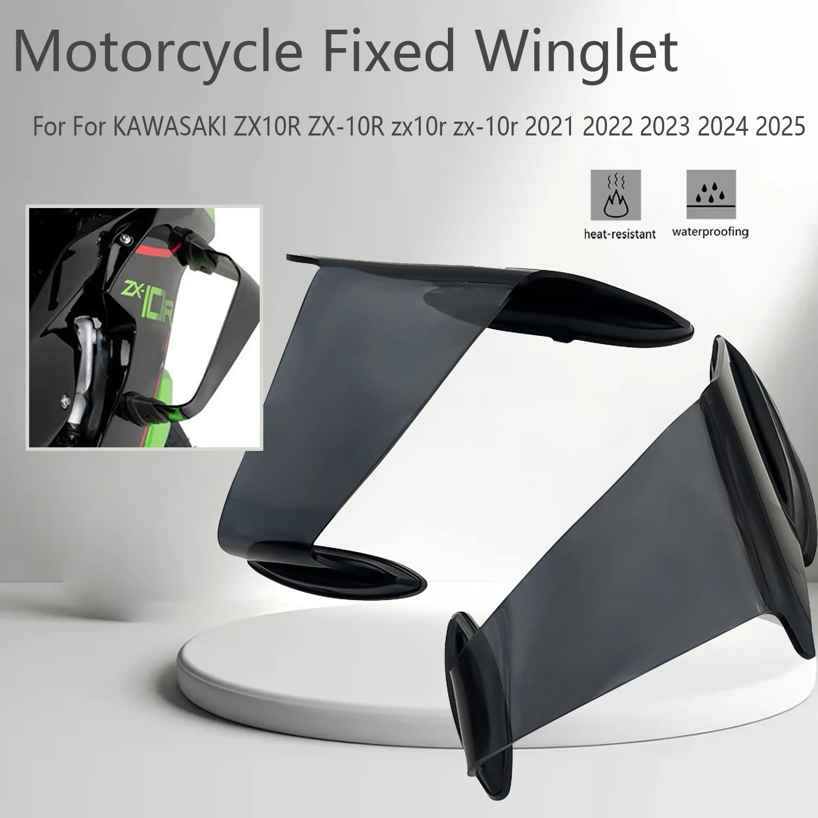 

ZX10RMotorcycle Aerodynamic Fixed Wing High Quality Side Wings Windshield Wings For KAWASAKI ZX10R ZX-10R zx10r zx-10r 2021-2025
