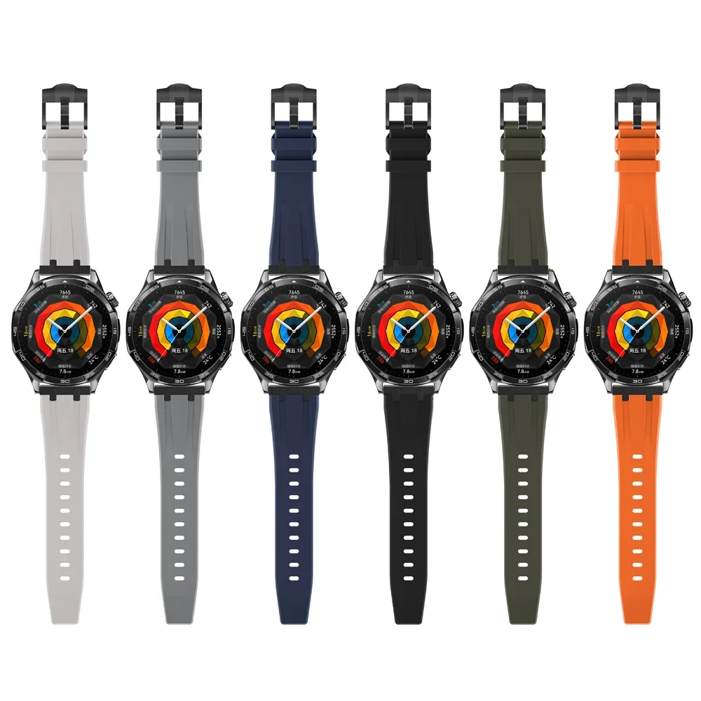 화웨이 시계 GT5-4 프로에 대한 22mm 실리콘 스트랩 화웨이 시계 GT4-5 46mm Correa에 대한 46mm 통기성 교체 팔찌 팔찌