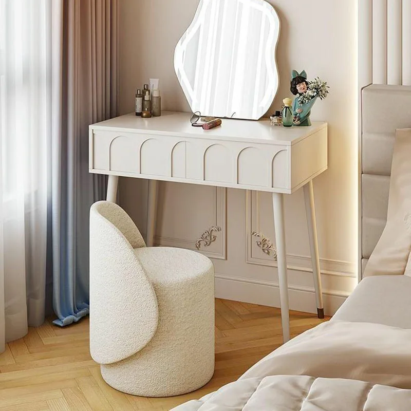 Nordic Essentials Mirrors Dressing Table Narrow Storage Woman Side Dressing Table Mobile Modern Coiffeuse De Chambre Furniture