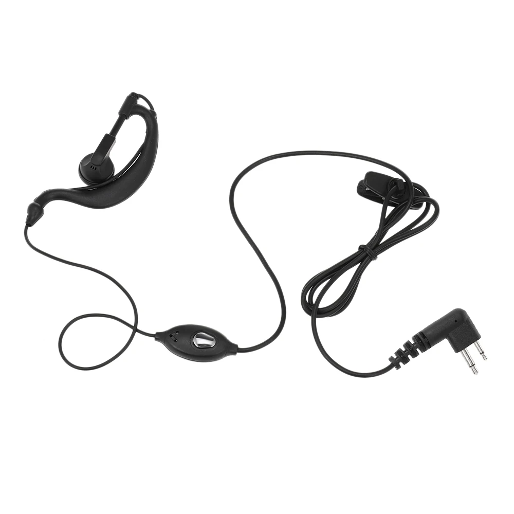 Walkie Talkie Headset Earpiece with Mic PTT for Motorola Two Way Radio Walkie Talkie 2 Pin M Plug / K Plug Earhook Design