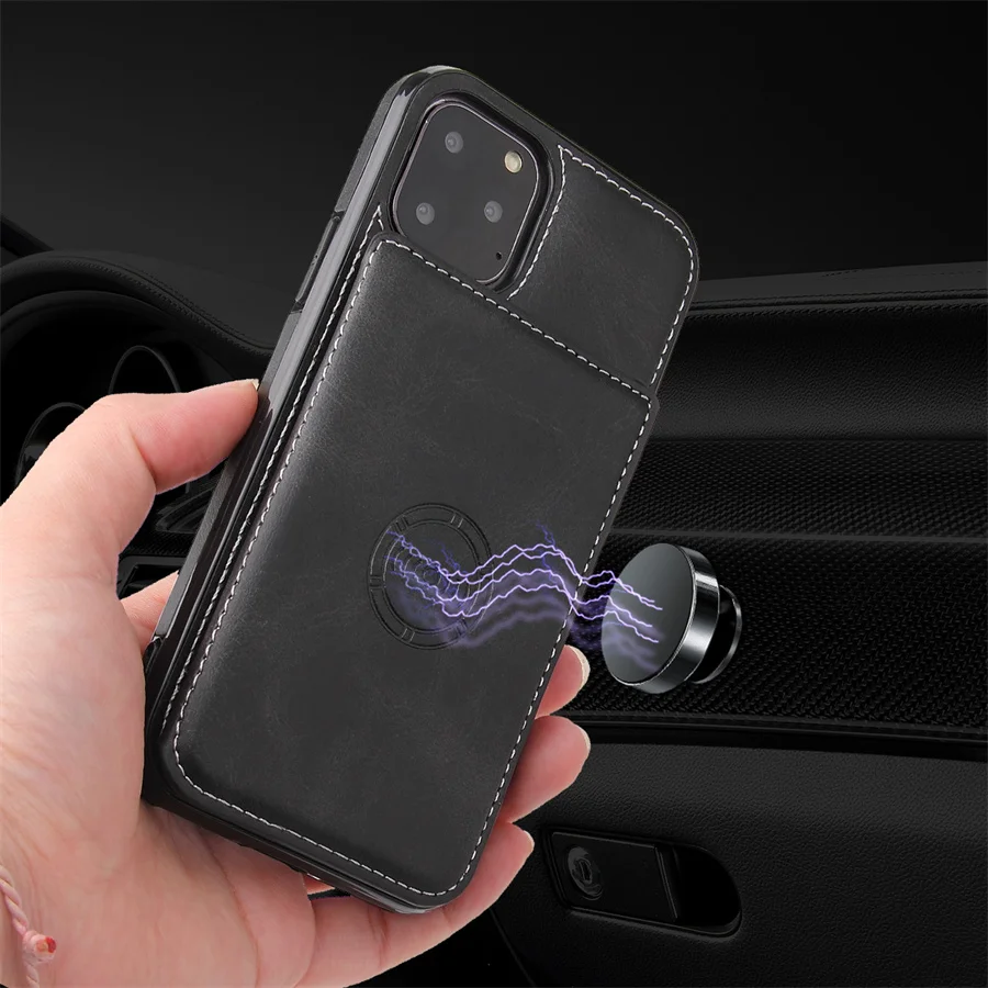 

For iPhone 10 men's Case Phone Leather Case Pocket Card Slots Back Cover For iPhone 6 S 7 8 X Xs 11 12 13 14 Case