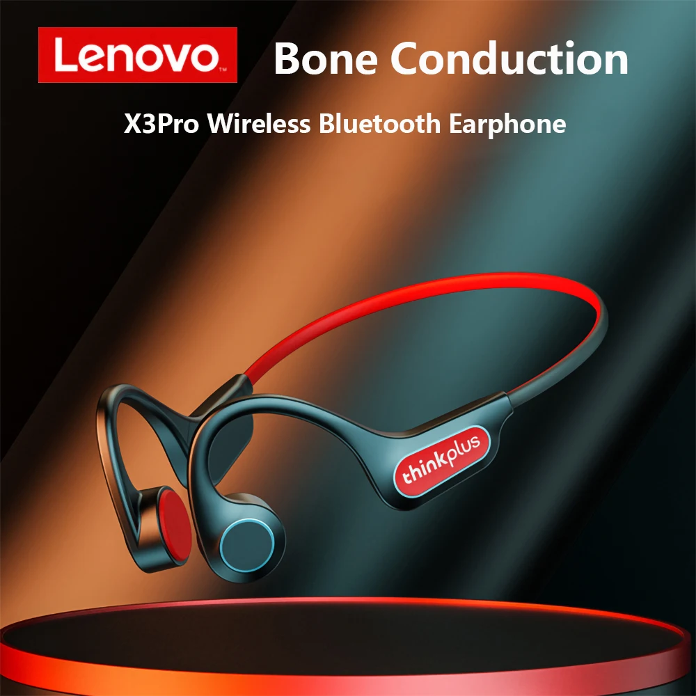 Lenovo X3 Pro Bone Conduction Headphone Original x3pro Bluetooth 5.3 Wireless Headset Hifi Sports Earphones With Mic Ear-Hook