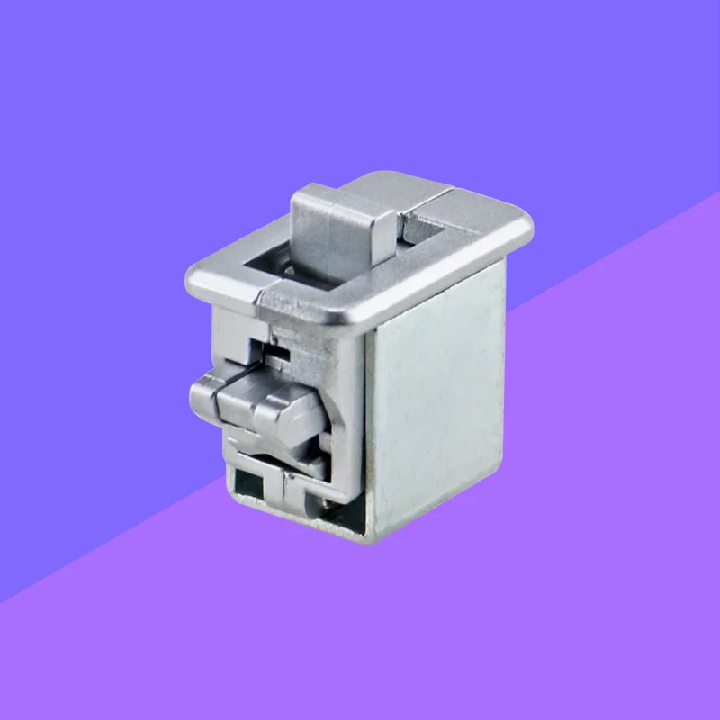 Zinc Alloy Anti-Collision Lock Industrial Equipment Cabinet Protrusion Button Self-Locking Self Closing Square Door Lock