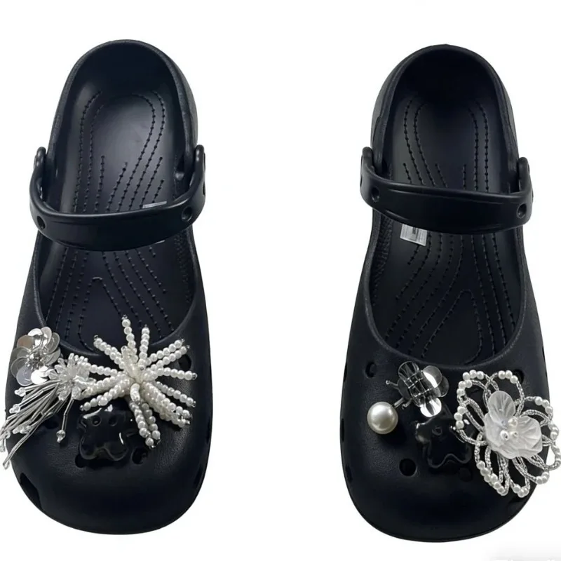 Set de dijes originales para zapatos de mujer, estilo retro, para zapatillas de ballet, paquete de dijes de corcho, decoraciones de moda para zapatillas de ballet, accesorios DIY para zapatos.