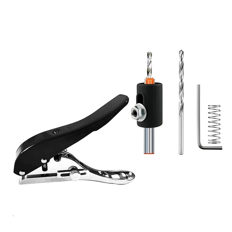 

8mm Heavy Duty Single Hole Puncher for Paper Crafting,20 Sheet Punch Capacity,Round Puncher Plier Paper Cutter