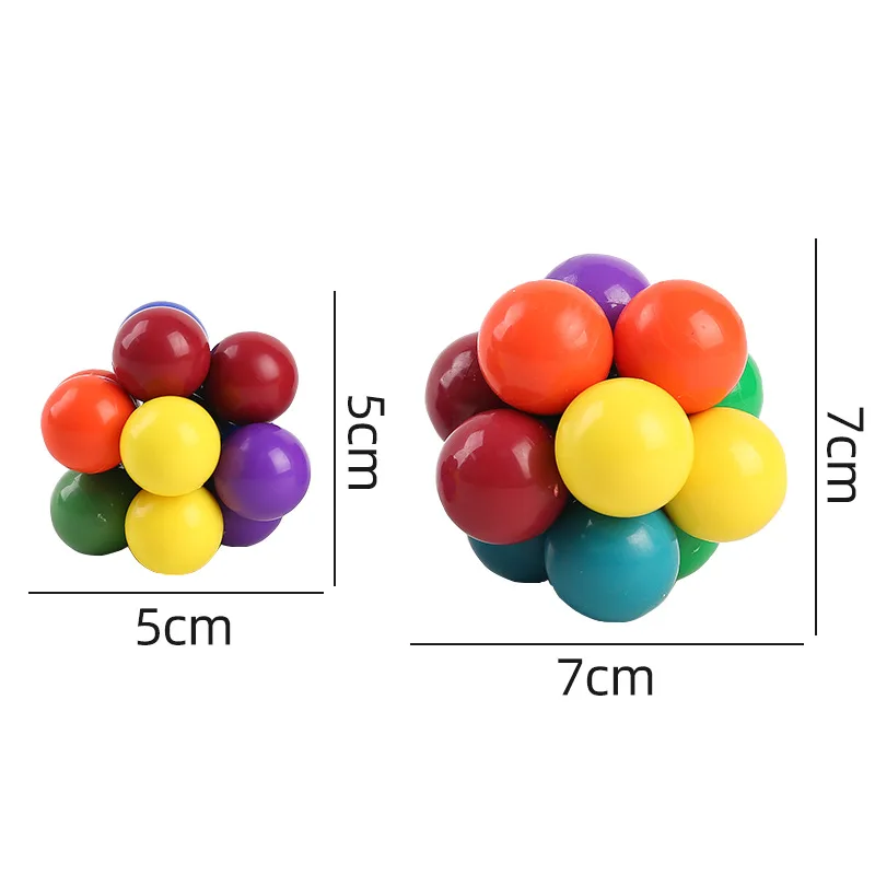 Kreative zappeln Spielzeug erwachsene Kinder Spielzeug Stress abbau elastische bunte Ball Dekompression Ball Vielfalt Perlen Squeeze Bälle Geschenk