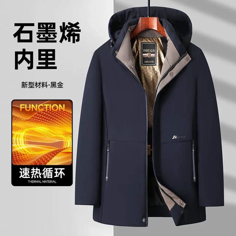 

Mens Jackets Plus Size Clothes New fleece warm Winter Jacket Men Hoodied Parka Men Warm Winter Coat Men Thicken Fleece Zipper