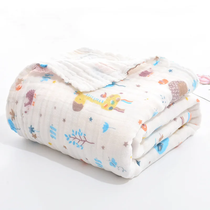 Class A Seersucker Washed Cotton Thickening 12 Layers Gauze Blanket Newborn Baby Six-Layer Gauze Bath Towel Covering Blanket