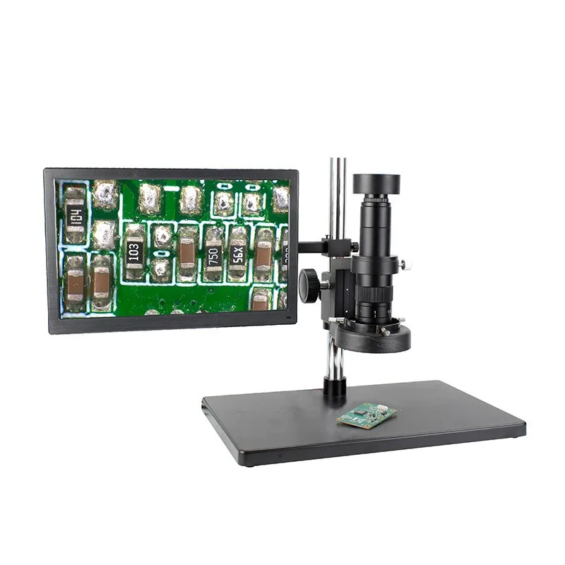 High Definition Digital Video Microscope Electronic CCD Magnifier for PCB Phone Repair Soldering Inspection Professional Zoom