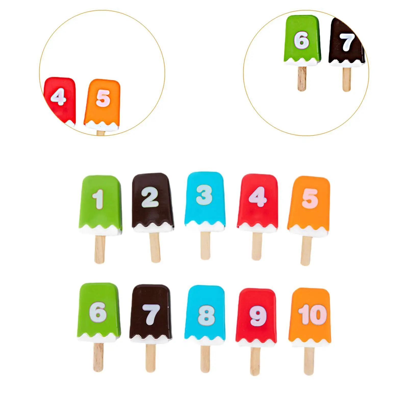 أرقام آيس بوبس لعبة المصاصة للبنين والبنات هدايا الأطفال الصغار