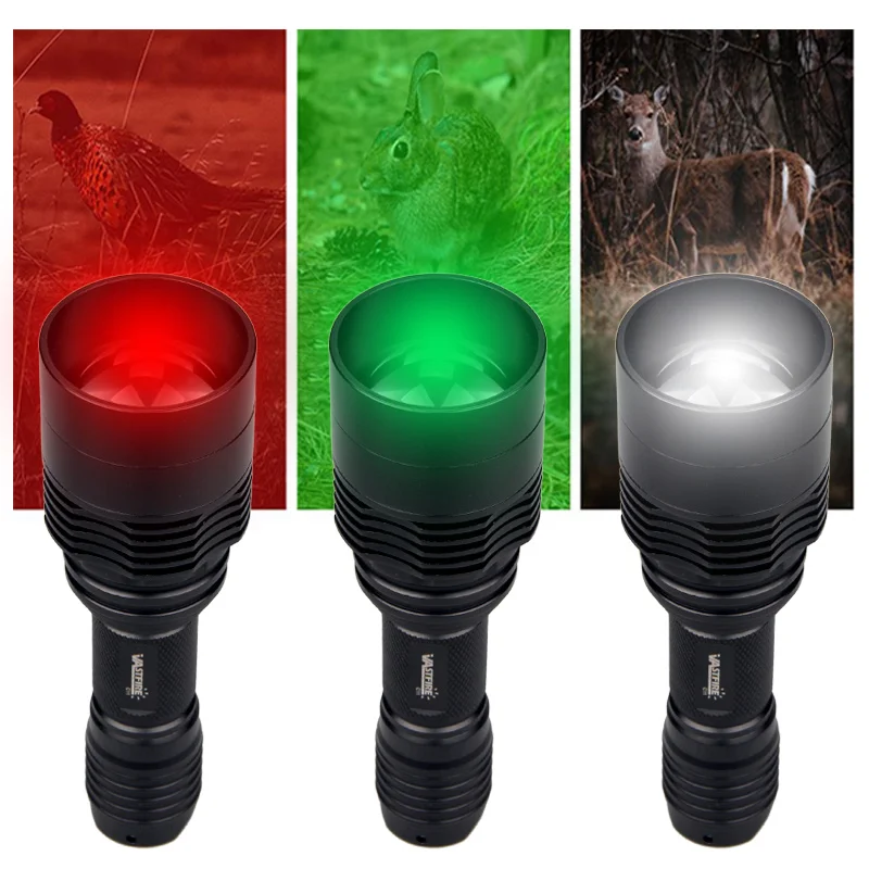 Imagem -03 - Tactical Led Hunting Lanterna Usb Recarregável Acampamento Lanterna Professional Camp Lanterna Verde Vermelho e Whtie 1-modo 48 Milímetros Lens C11 400 Jardas