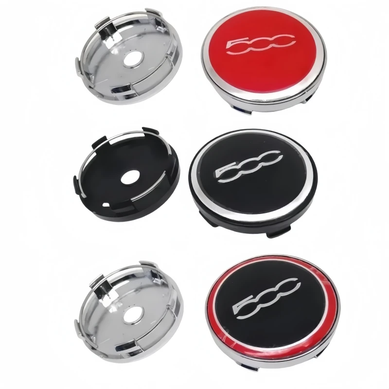 4pcs 60mm for Fiat 500 logo Wheel Hub Centre Cap Badge Emblem Car Hub Center Cover Car Logo Sticker Car Accessories