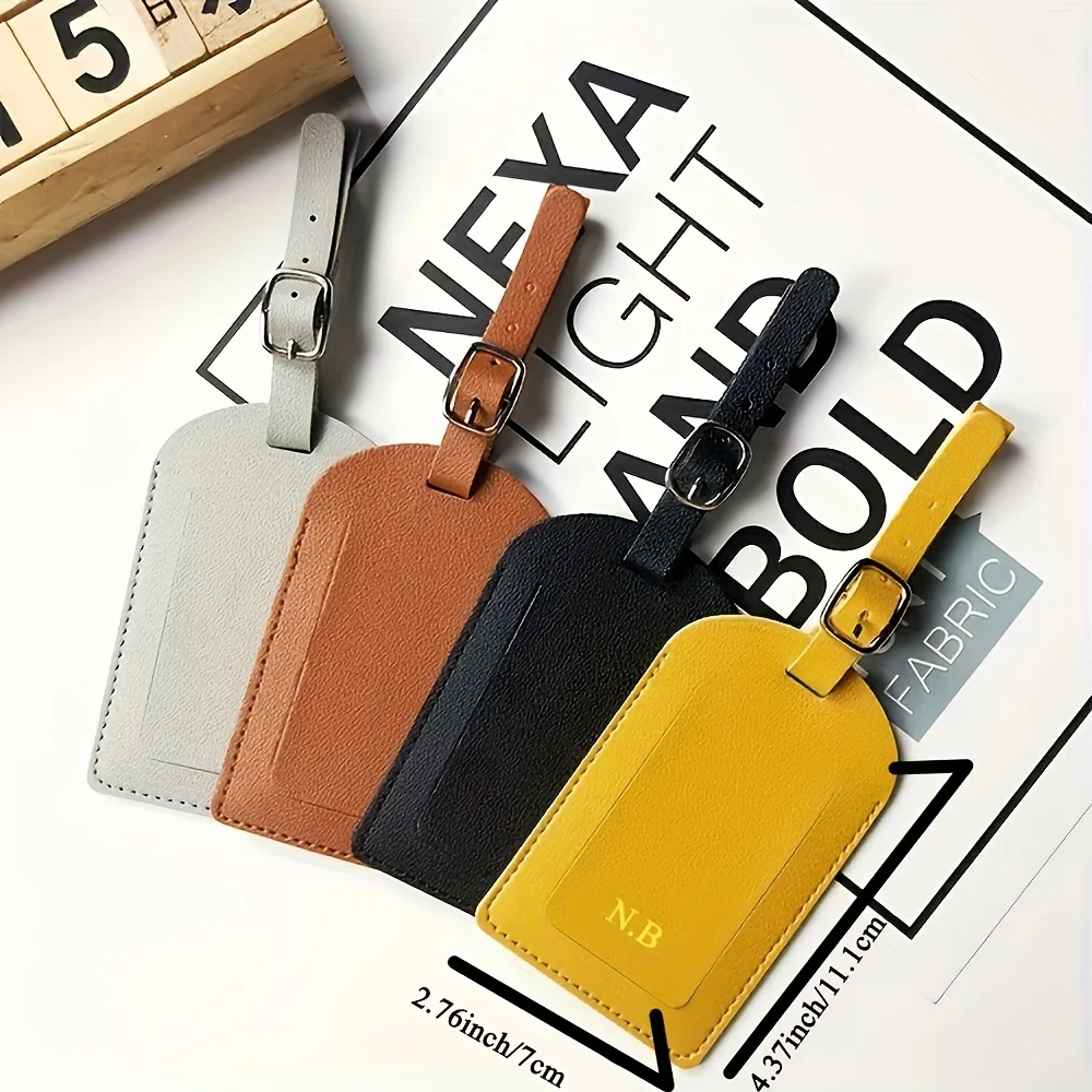 

Personalized Name Luggage Tag Custom Engraved Initials Lightweight Suitcase Name Plate Men Women Travel Accessory Airplane Label
