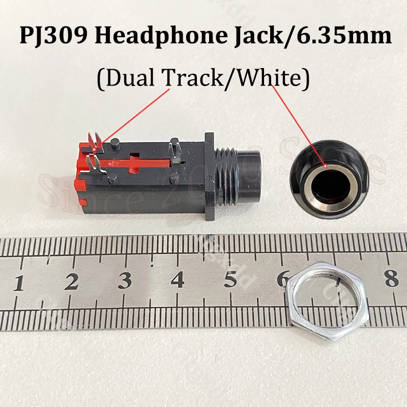 6,35mm 1/4 Zoll Audio-Buchse Mono Stereo TS TRS Buchse für Panelmontage für Gitarrenverstärker und Audiogeräte PJ308/309 – Detail 14