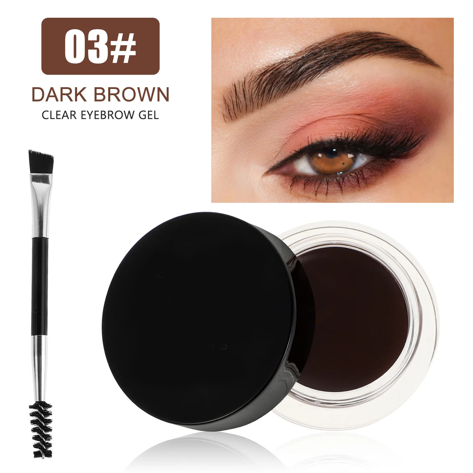 

Waterproof 24H Longlasting Dark Brown Natural Look Shaper Styling Sculpting Brow Wax Sensitive Skin Friendly Universal Shade