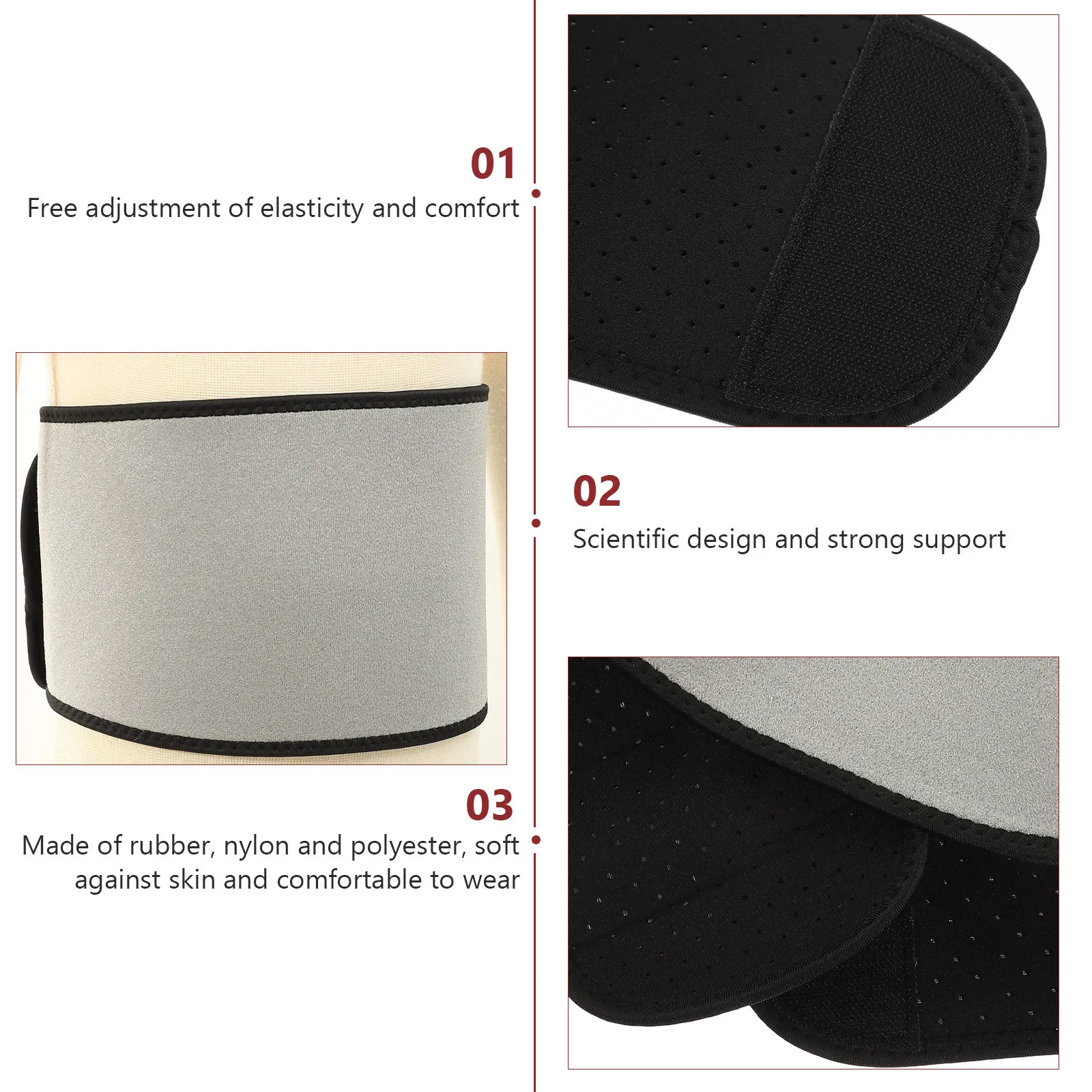 

Waist Support Belt Premium Elastic Strong Compression for Lower Back Pain Relief Running Football Waist Trimmer Brace