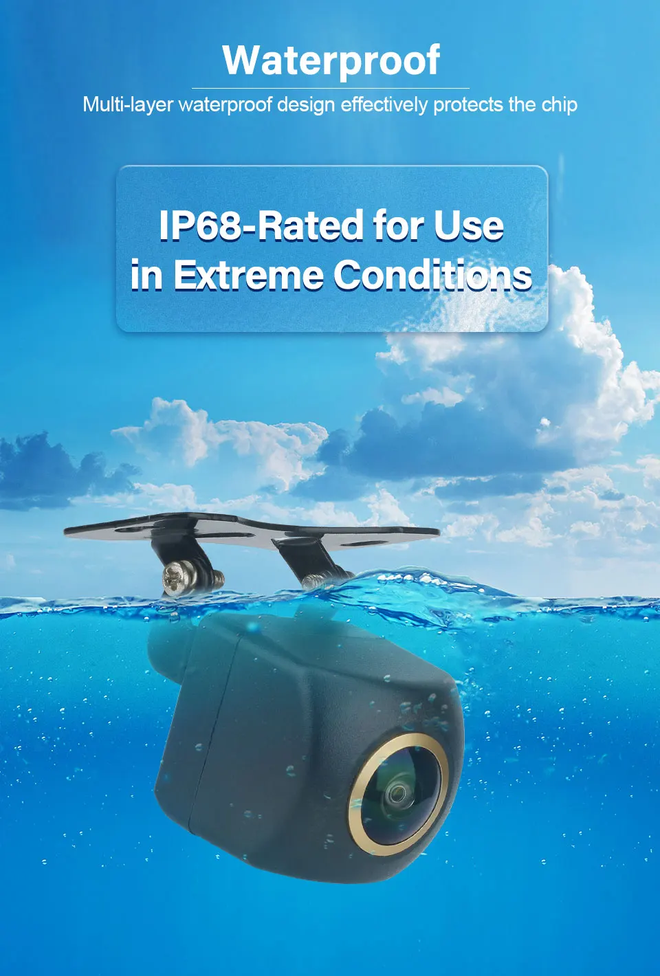 170 ° Fisheye Objektiv Sony Full HD AHD 1080P CVBS Nachtsicht Wasserdichte Fahrzeug Rückansicht Rückfahrkamera Auto Kamera – Detail 10