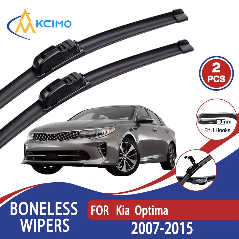 

For Kia Optima 2007-2015 Car Wiper U-type Soft Rubber Boneless Wiper HD Quiet Durable Automotive Wiper 24"+18"