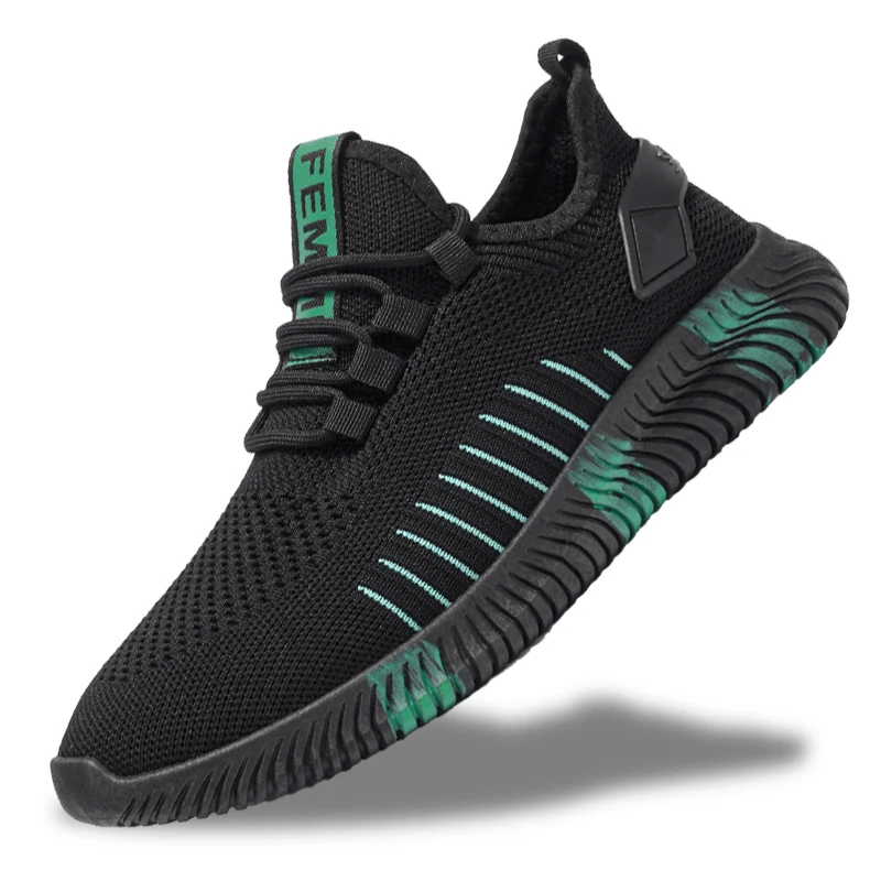 

Новые мужские повседневные кроссовки 2026 года, дышащие спортивные туфли из трикотажной сетки, кроссовки для студентов, подходят для работы и фитнеса