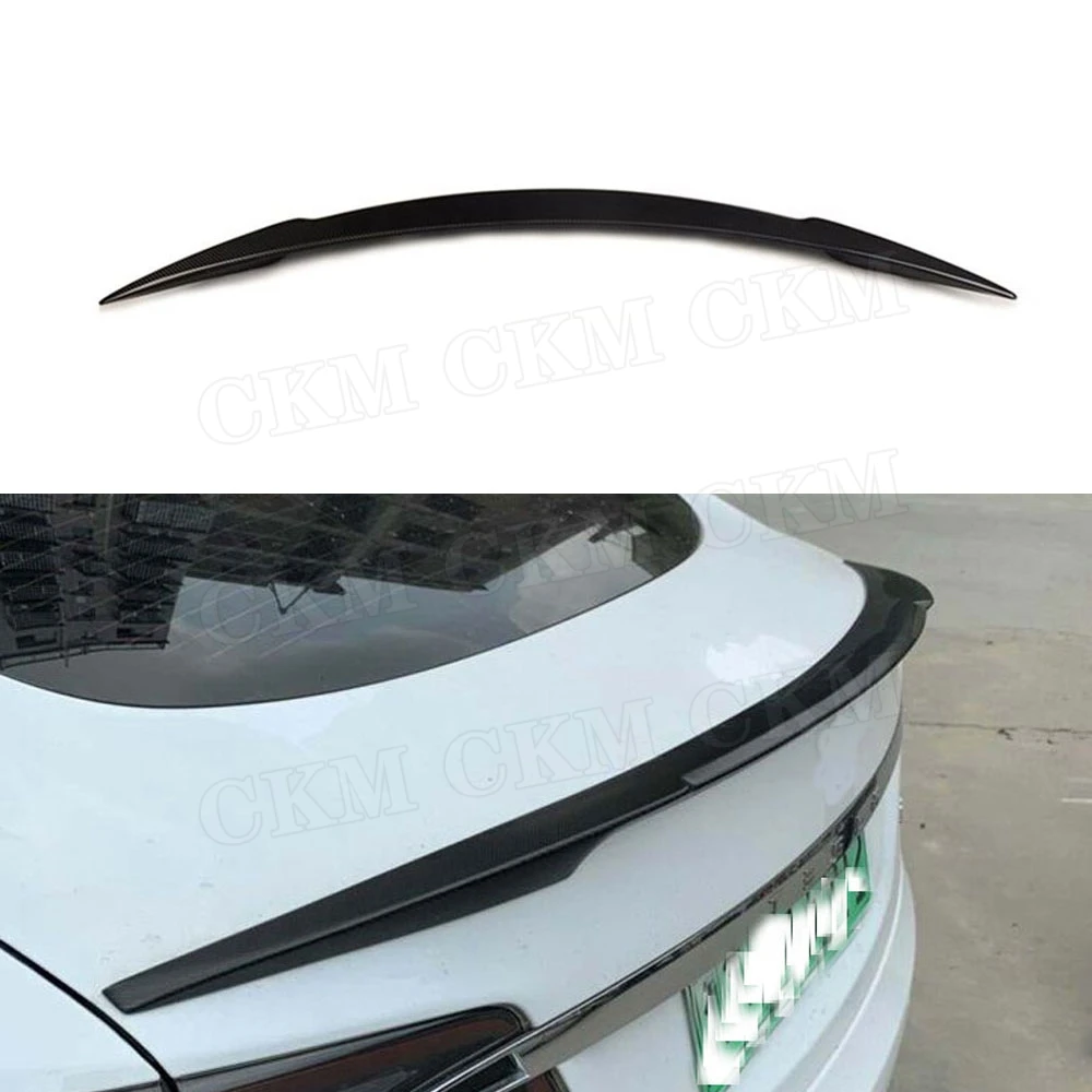 

CKMUUER Boot Trim Sticker For Tesla Rear Spoiler for Tesla Model S Sedan 60 70 75 85 90D P85D P90D P100D Spoiler 2012-2019
