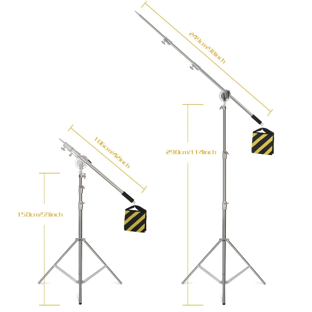 

SH 2.8M Stainless Steel Adjustable Height Tripod With Pulley For Studio Photography And Live Streaming