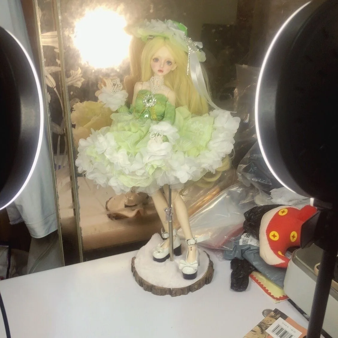 ملابس دمى مخصصة تنورة منفوشة متعددة الألوان 1/3 1/4 1/6 فستان BJD