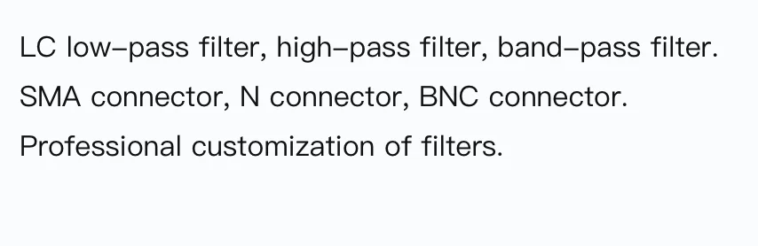 

LC низкопроходной фильтр фильтр верхних частот полосовой фильтр SMA головка N головка BNC фильтр профессиональная настройка