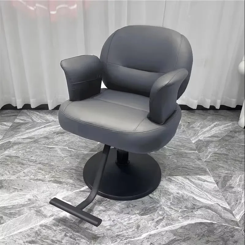 Silla De peluquero estética, cojín elegante, Silla De peluquería giratoria Premium, diseño cómodo, muebles De salón De Barbero