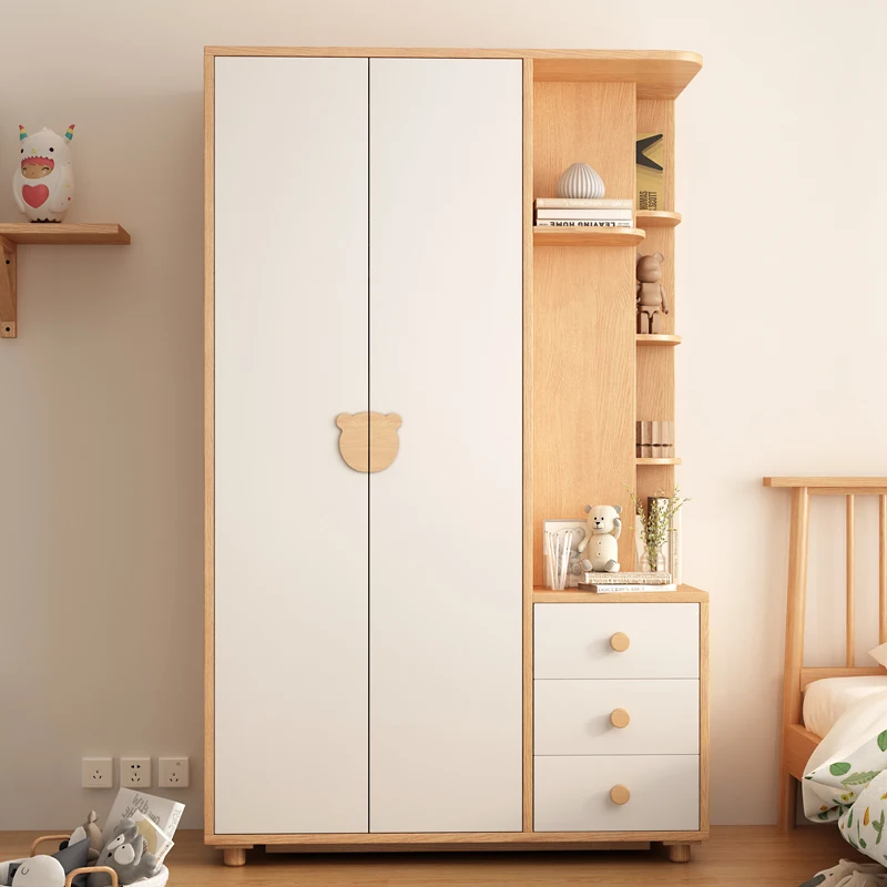

Children's wardrobe corner cabinet integrated storage cartoon cabinet Children's hanging wardrobe small apartment household bedr