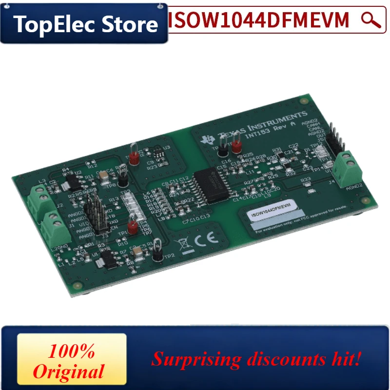 TopElec ISOW1044DFMEVM Isolated CAN Transceiver Module - Integrated DC-DC Converter, Industrial Grade, High Isolation Performanc