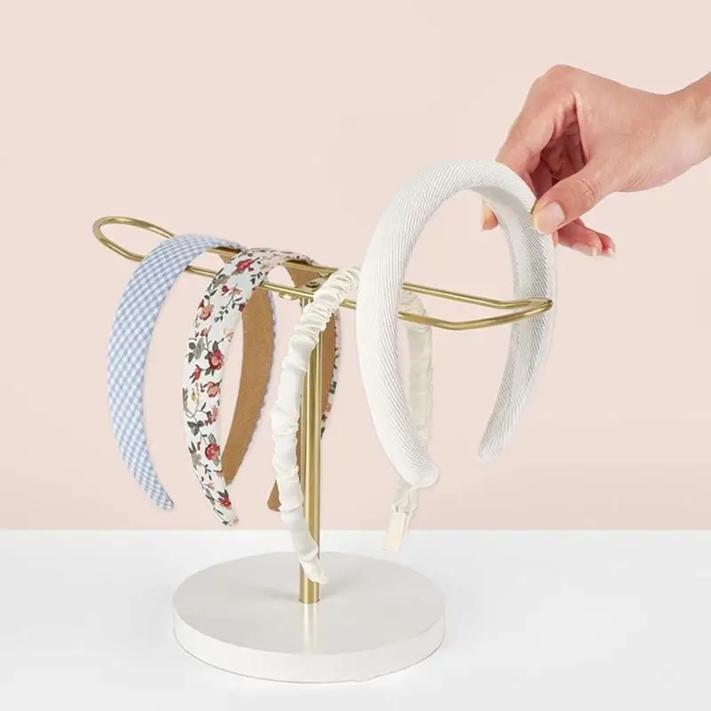 

Элегантный держатель для волос 31BB с деревянной основой, органайзер для аксессуаров для волос, подставка для ювелирных изделий