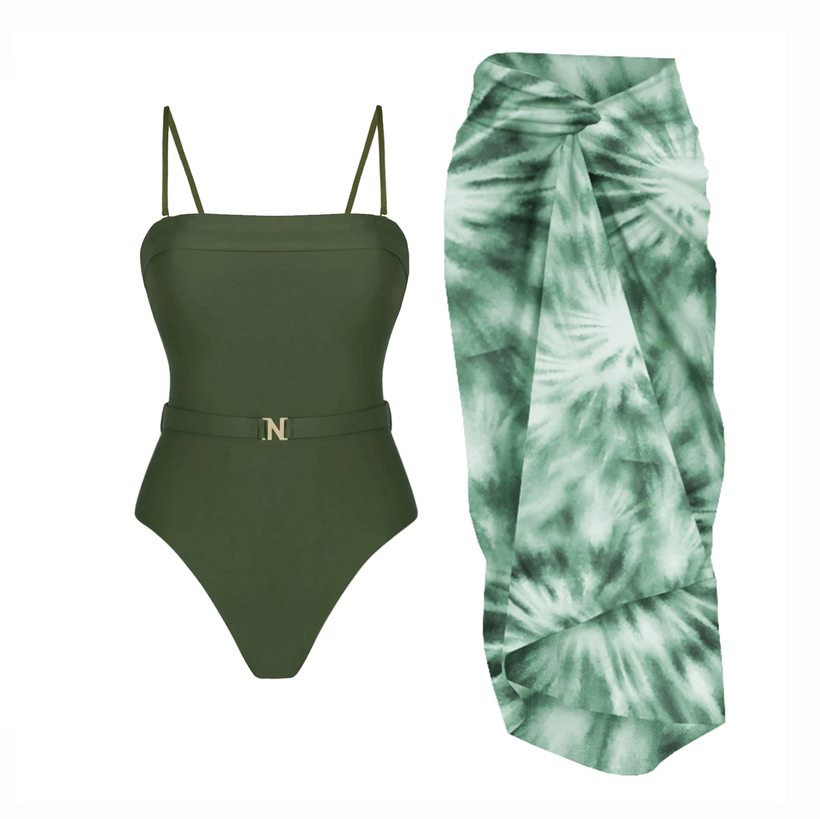 Sexy One Piece Swimsuit Women Swimwear 2026 Solid Green Bikini Female Biquini High Waisted Swim Suits Bodysuit Beachwear Outfits view 6