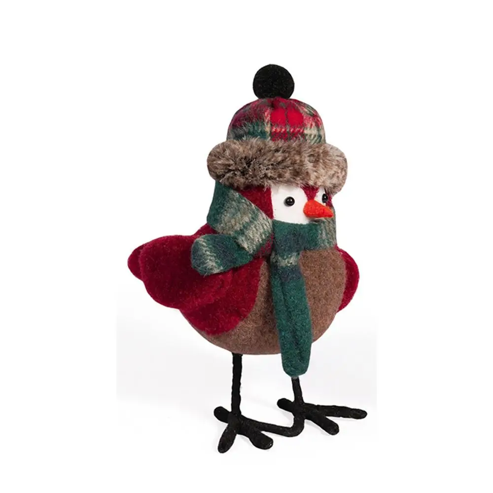 

Cute Christmas Standing Bird Ornaments Handmade Exquisite Santa Claus Bird Decorations Elegant Cartoon Merry Christmas Decor
