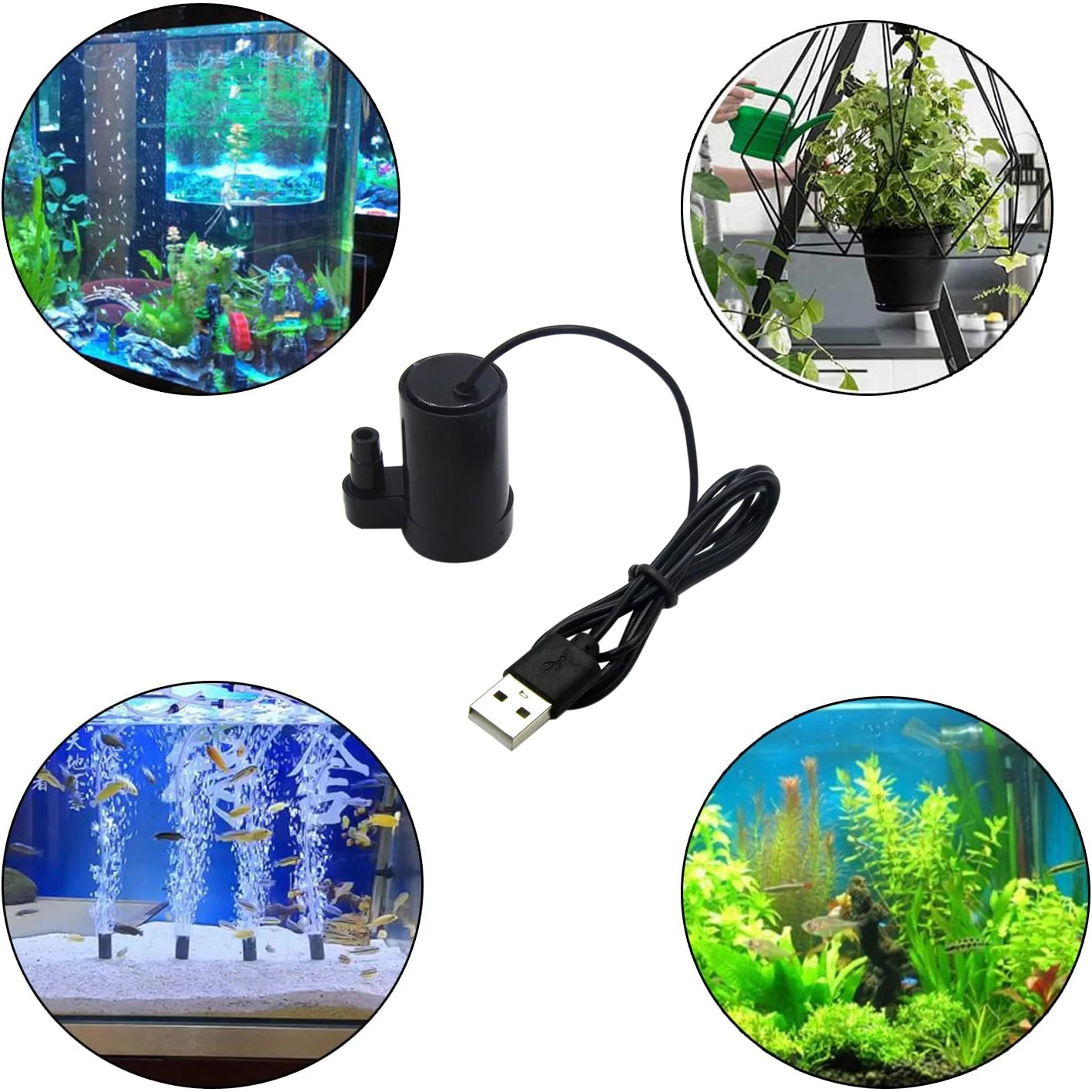 1Pcs DC 3-5V USB Micro Submersible Mini Water Pump,Small Aquarium Pump for Fish Tank Aquariums Pond Fountain Hydroponics Garden image 5