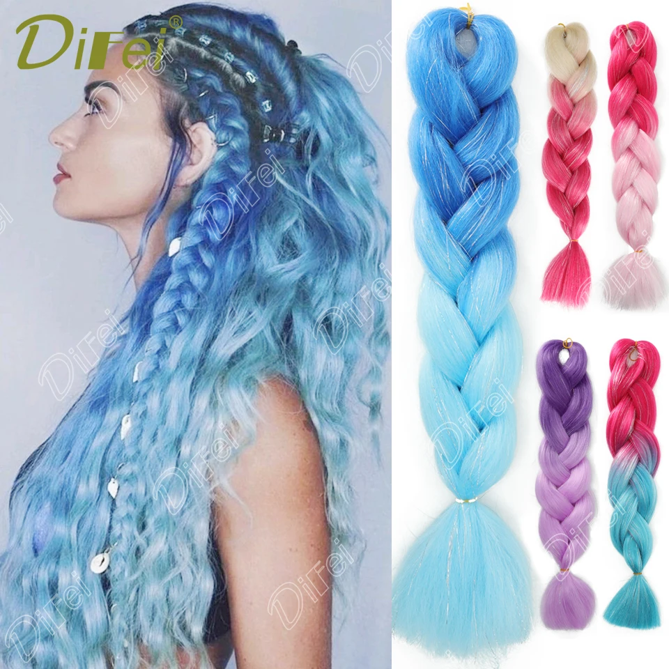 

DIFEI красочный градиентный хвостик синтетический парик для женщин прямые волосы для наращивания парик подходит для Хэллоуина, рождественских вечеринок