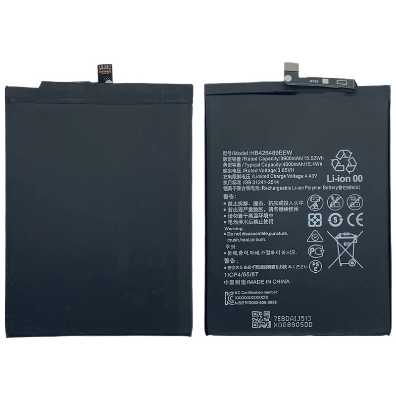 HB426489EEW Phone Battery 3.85V 4000mAh For Huawei Honor V20 Honor Play 4T Pro Enjoy 10S Replacement Battery New High Quality