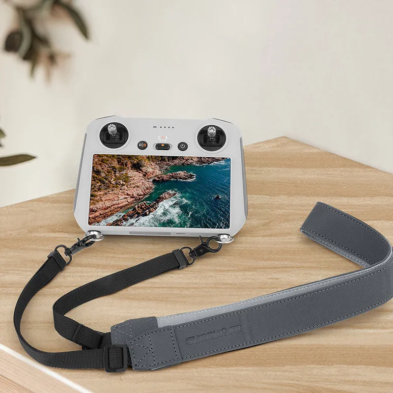 Tracolla in pelle regolabile in lunghezza, compatibile con il radiocomando DJI FLIP AIR3S MINI4 PRO MINI3 con schermo.