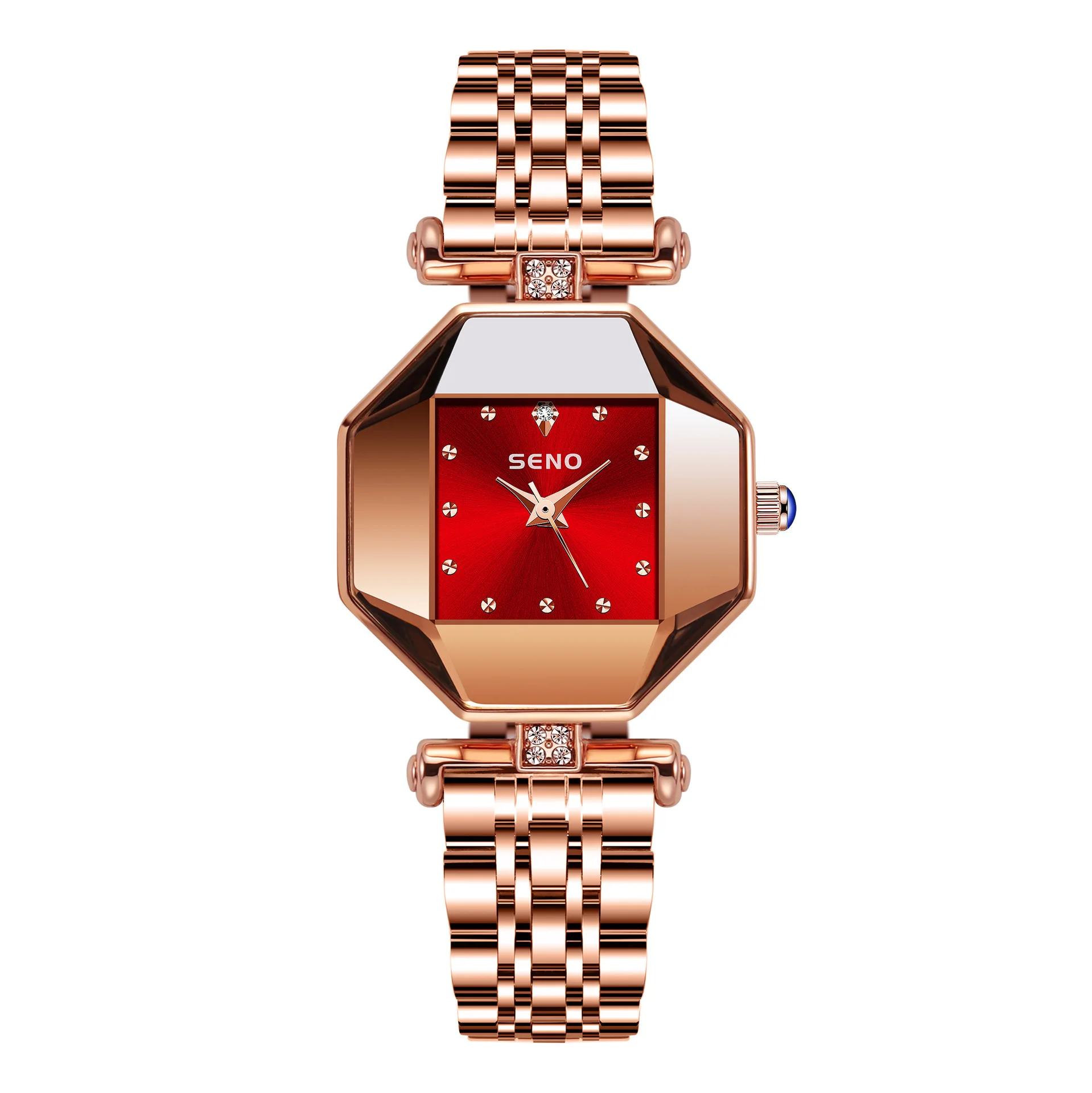 Nuovo marchio di moda cinturino in acciaio piccolo orologio quadrato orologio al quarzo moda donna