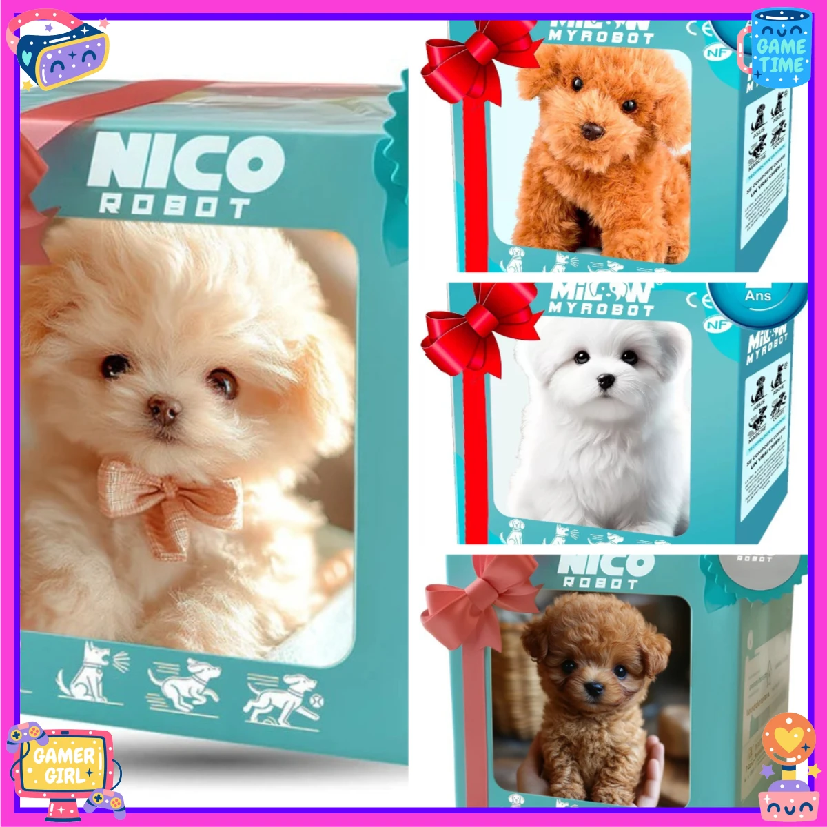 

Children's Plush Robot Puppy-interactive Walking Barking Wagging Tail Toy-new Cute Pet Toy (no Battery)