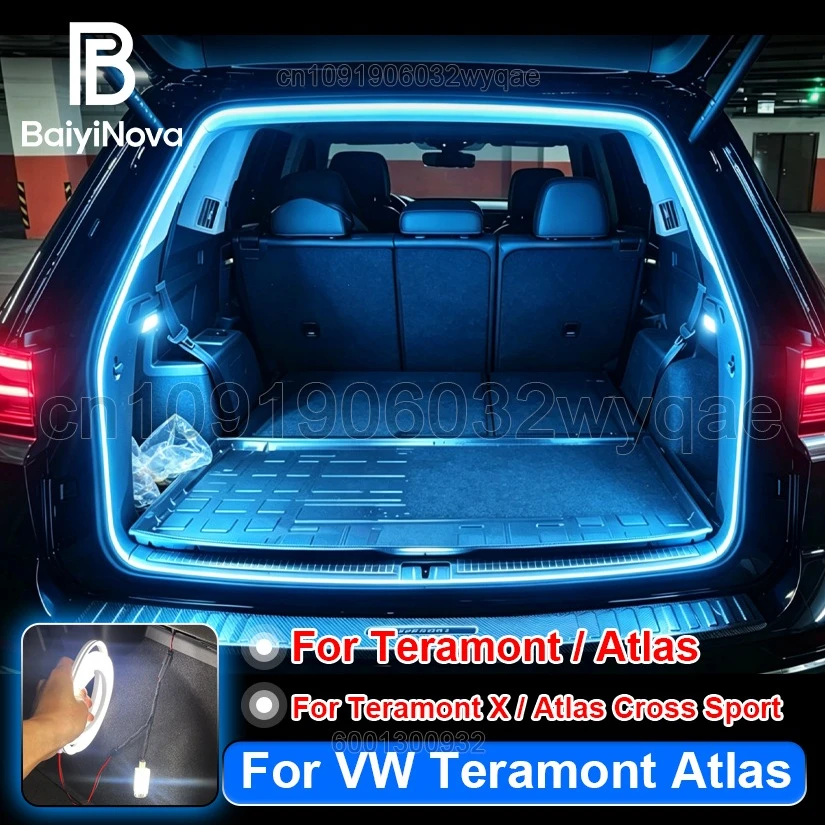 

For Teramont X car trunk light bar, Car interior atmosphere light For Volkswagen Tremont, Rear Trunk Plug & play LED For Atlas
