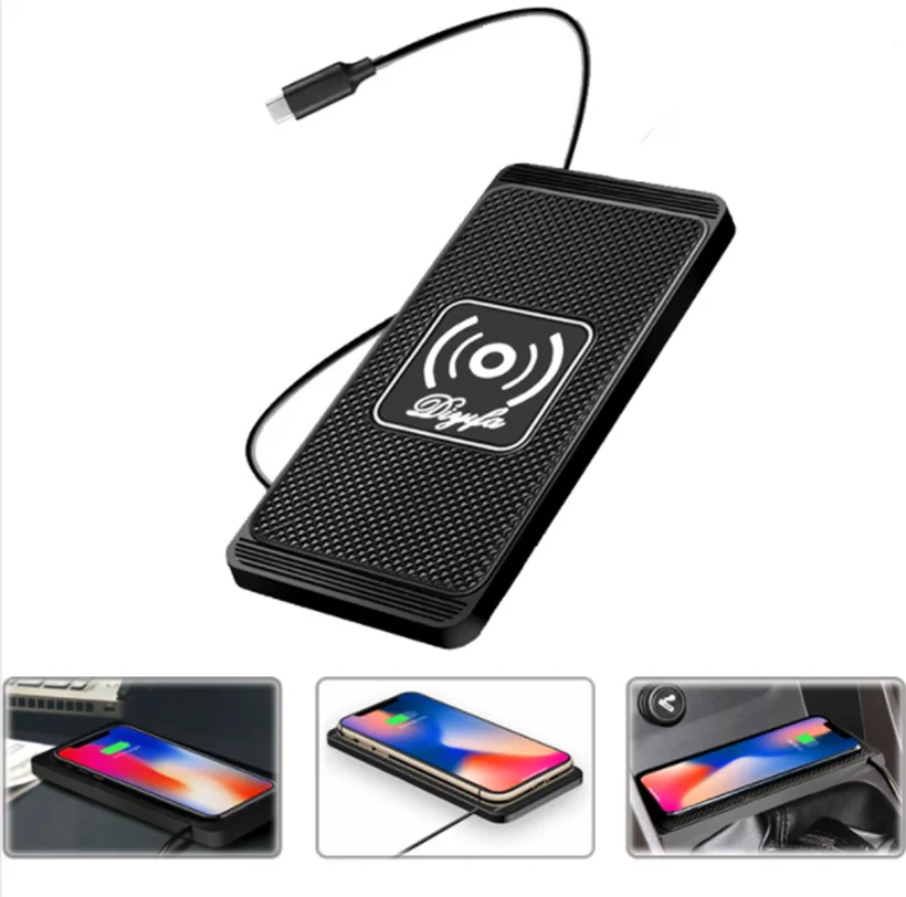 

Car Fast Wireless Charger Silicone Pad Cradle Stand Dock 10/15W For Samsung S20 S10 iPhone13 11 Pro Max Wireless Charging Stand