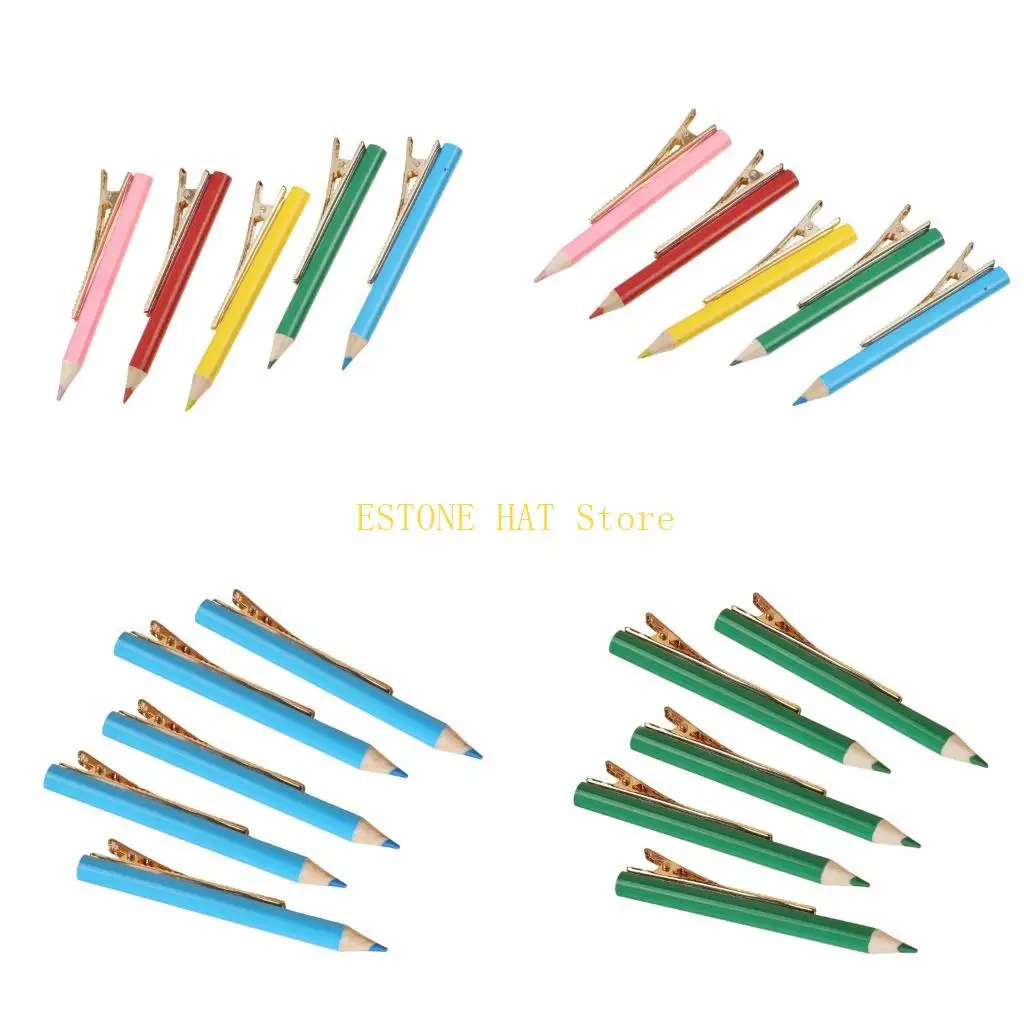 

49MF Stylish Fashionable Hair Barrettes Hair Clip Sweet Hairpin Barrette Pencil Hair Clip Christmas for Women Girl