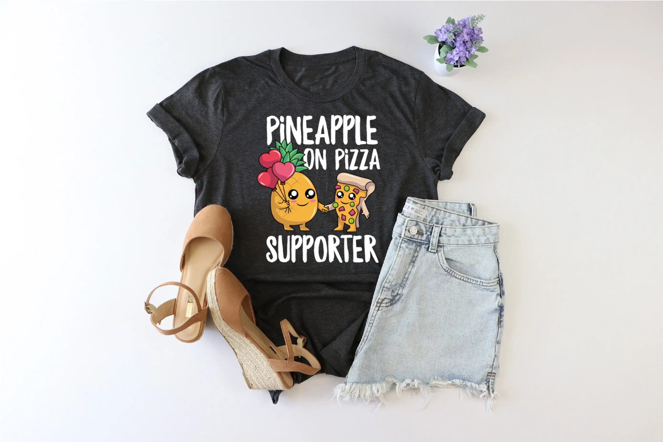 Pineapple On Pizza Supporter T Shirt Lover Slice Party EnthusiasT Foodie Girl