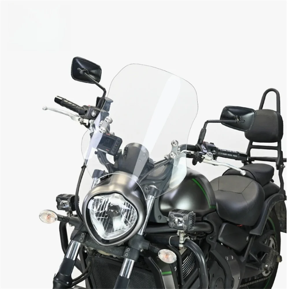 

For Kawasaki Vulcan S 650 High Quality Modified Front Windshield Rain Shield Tempered Rubber Impact Resistant Glass