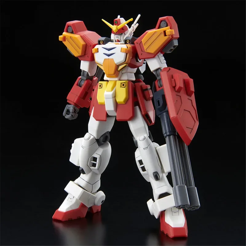 Bandai Genuine Figure Gundam Model Kit Anime Figure HGUC 1/144 XXXG-01H2 Gundam Heavyarms Custom Collection Gunpla for Boys Toys